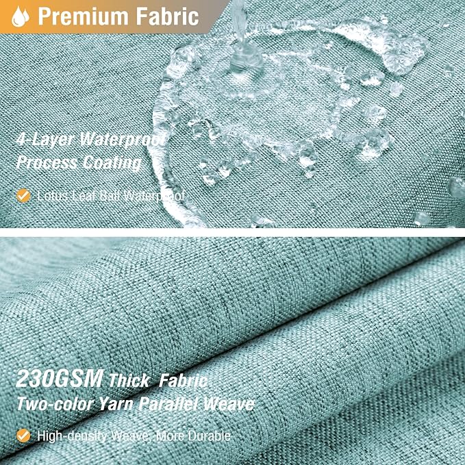 BTTN 78 Inch Long Shower Curtain - Linen Textured Thick Weighted Fabric Shower Curtain Set with 12 Plastic Hooks, Turquoise Tall Neutral Waterproof Polyester Shower Curtains for Bathroom, 72x78, Teal