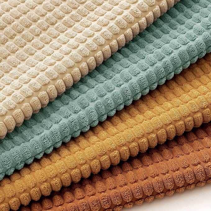 MIULEE Boho Decorative Pillow Covers 20x20 Inch Set of 4 Orange/Teal | Rustic Modern Fall Home Decor Couch Home Decor Couch Throw Pillows Autumn Corduroy Pillowcases for Sofa Living Room Bed