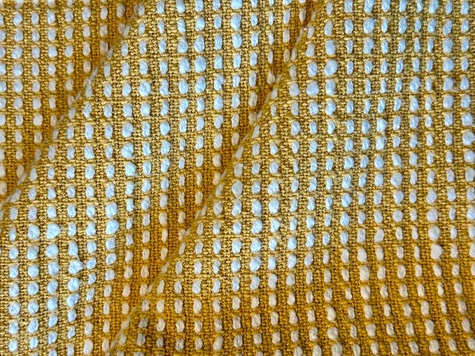 SanVia Cotton Lumbar Pillow Cover 12x20 — Handwoven Jacquard Texture, Fade-Resistant, No Pilling — Hidden Zipper, Decorative Throw Pillow Covers for Couch, Bed — No Insert (Farmhouse, Mustard)
