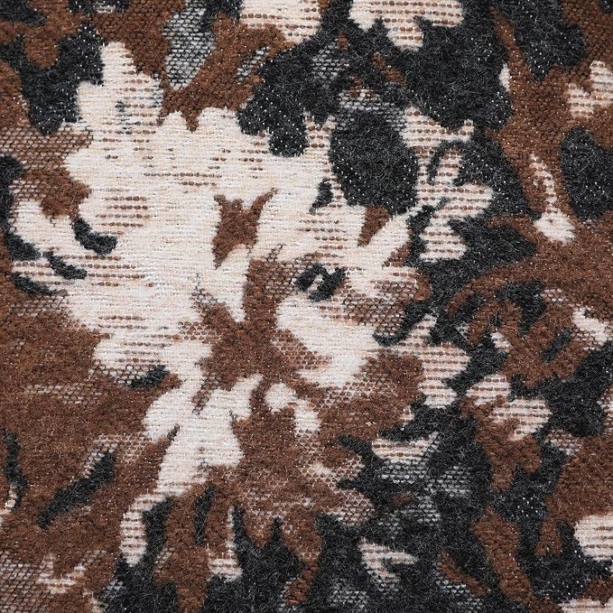 Vintage Floral Throw Pillow Covers 20x20 Inches Set of 2 Boho Farmhouse Pillow Cases Premium Chenille Textured Decorative Cushion Covers for Couch Retro Garden Farmhouse Style Brown