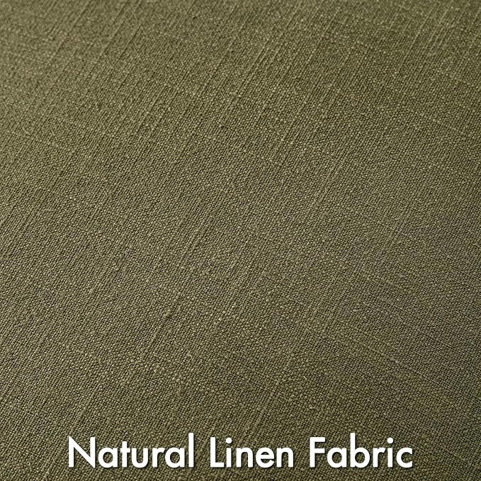 MIULEE Olive Green Boho Linen Pillow Covers 20x20 Inch Pack of 4 | Natural Decorative Throw Pillow Covers Soft Farmhouse Couch Pillowcases Modern Decors for Living Room Bed Sofa
