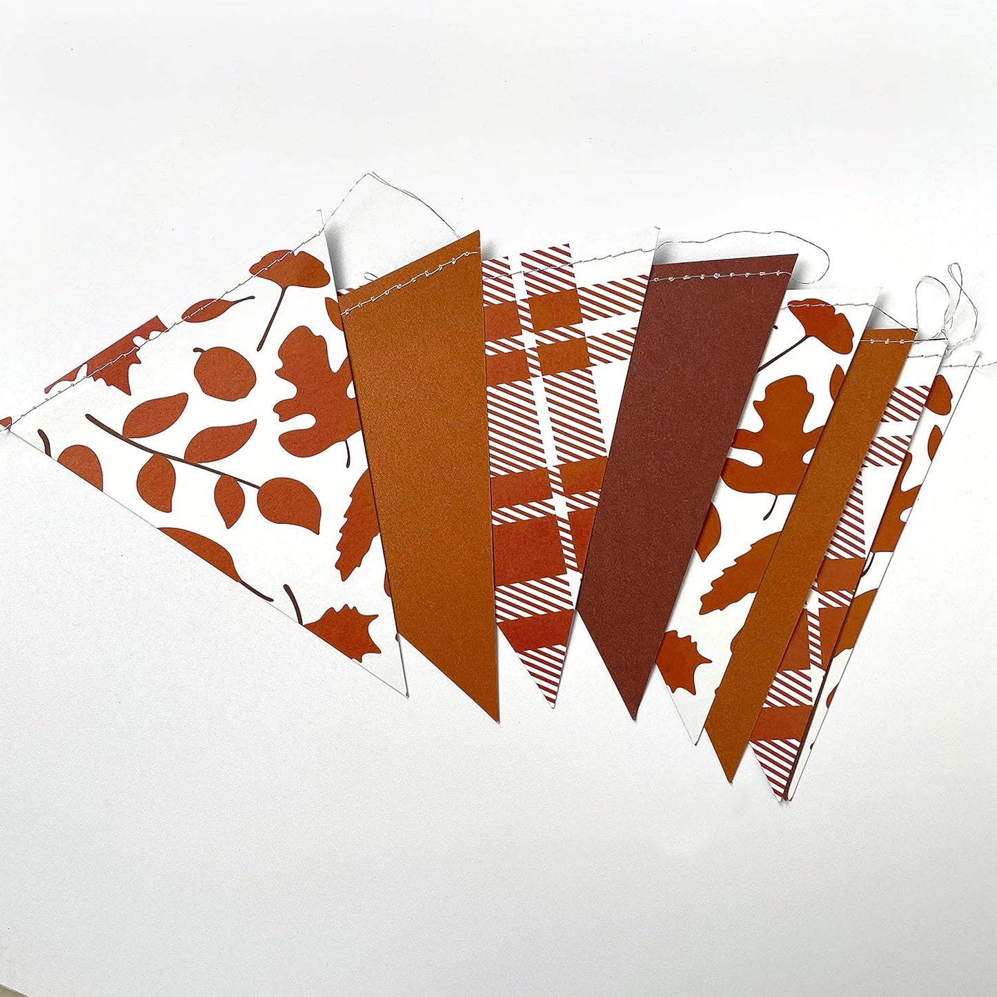 pinkblume Fall Party Decorations Maple Leaf Pennant Banner Triangle Hanging Flag Bunting for Autumn Thanksgiving Birthday Wedding Bridal Baby Shower Engagement Bachelorette Harvest Party Supplies