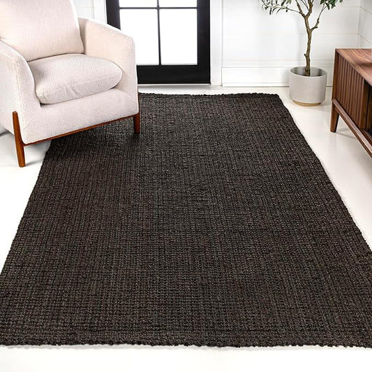 JONATHAN Y Pata Hand Woven Chunky Jute Brown Indoor Area Rug, 5x8, Bohemian, Rustic, Cottage, Easy-Cleaning for Living Room, Bedroom, Kitchen, Non-Shedding (NRF102G-5)