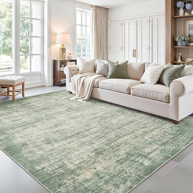 zesthome 8x10 Area Rugs for Living Room, Non-Slip Backing Washable Rug, Modern Abstract Area Rug, Stain Resistant Rugs for Bedroom, Ultra-Thin Large Area Rugs, Area Rug 8x10