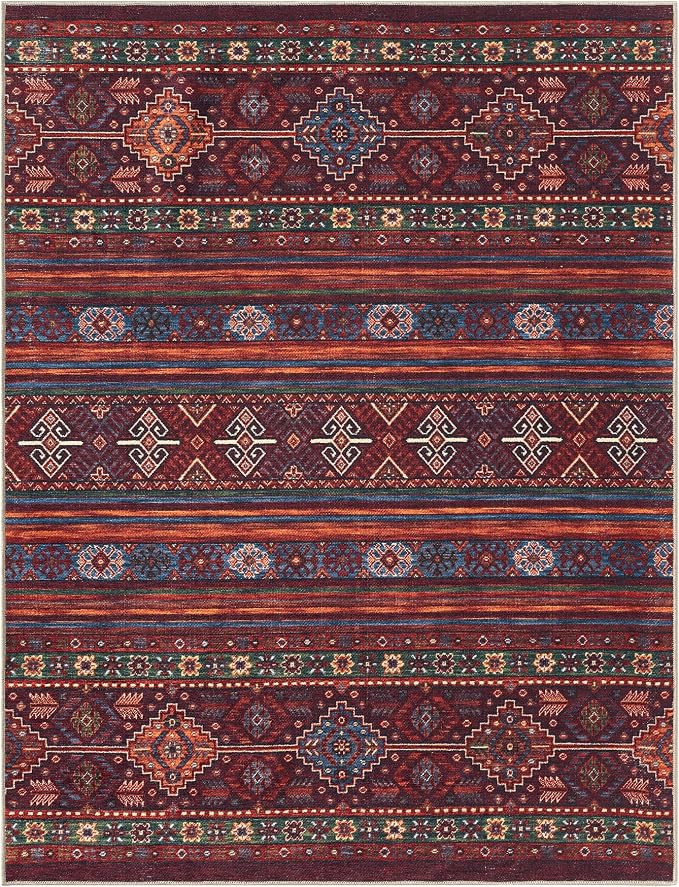 Keen Home Design 3x5 Rug - Machine Washable Entry Rug with Non-Slip Backing, Ideal for Enteryway, Kitchen, Bathroom, Laundry Room - Vintage, Easy Clean, Durable, Low Pile Rug - (3' x 5')