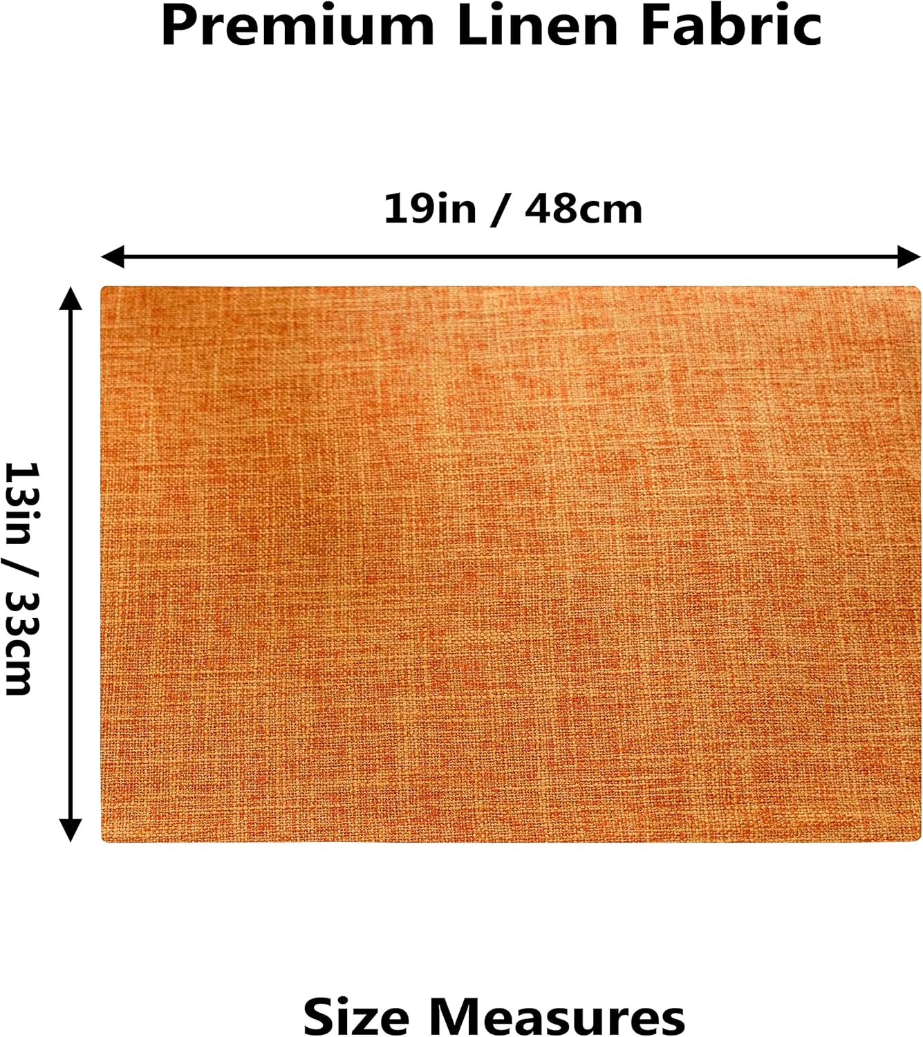 Home Brilliant Cloth Placemats Set of 4 Heat Resistant Fall Dining Table Place Mats for Kitchen Table Dinner Party Halloween Decorations, 13 x 19 inches, Orange