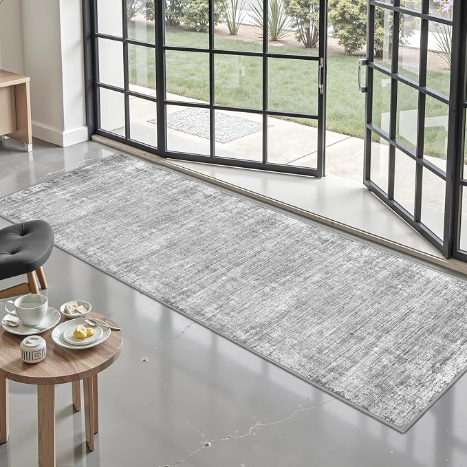 zesthome 2x8 Runner Rug, Washable Runner Rugs for Hallway, Stain Resistant Entryway Runners, Non Slip Kitchen Mats for Floor, Modern Abstract Soft Runner, Home Decor, Bedroom, Living Room