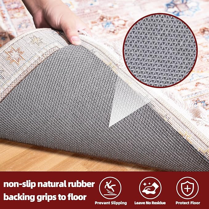 BAGAIL Felt and Natural Rubber Backing Rug Pads 1/4” Thick, 7.5 x 10 Ft Non Slip Rug Gripper Keep Rugs in Place, Under Area Rug Protective Cushioned Pads, Carpet Runners, Hardwood Floors Protection