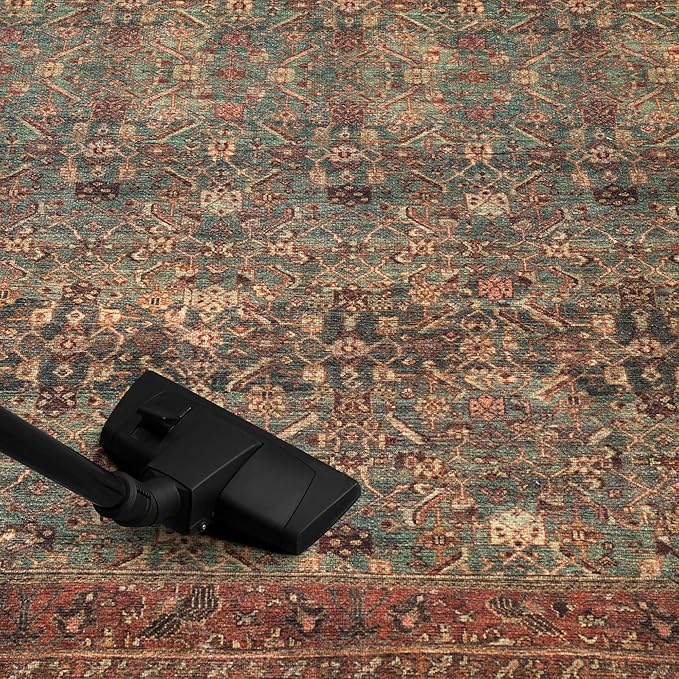 Keen Home Design 30"x144" Rug - Machine Washable Runner with Non-Slip Backing, Ideal for Hallway, Entryway, Kitchen, Laundry Room - Vintage, Easy Clean, Durable, Low Pile Rug - (2'6" x 12')