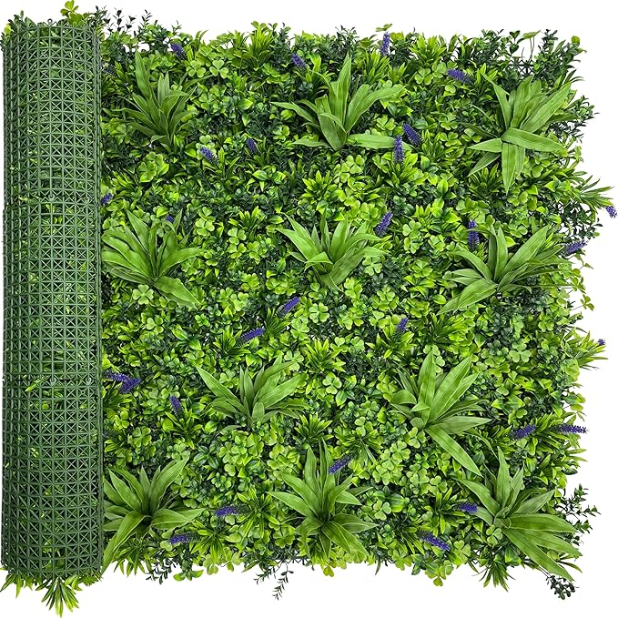 ODTORY Artificial Greenery Wall Roll: 40X120IN(33.5 sqft) UV-Anti Ivy Privacy Fence Wall Screen Faux Plant Panels Backdrop Boxwood Ivy Vine Leaf Hedge Fence for Indoor Outdoor Green Decor | UV-Anti Privacy Wall Screen, Faux Plant Panels, Boxwood Backdr...