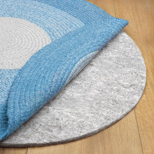 RUGPADUSA - Basics - 9' Round - 1/4" Thick - 100% Felt - Protective Cushioning Rug Pad - Safe for All Floors and Finishes Including Hardwoods