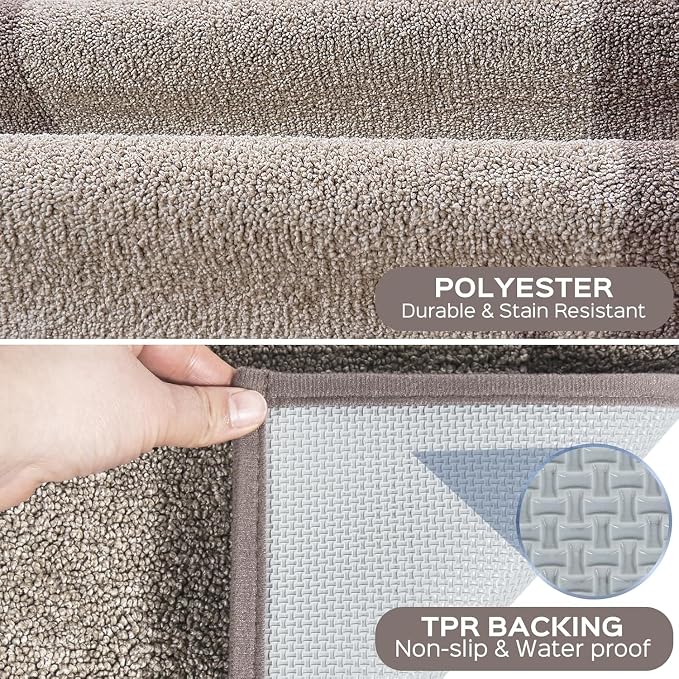 Machine Washable Runner Rug 32" x 168", Non Slip Kitchen Rug for Floor, Absorbent Entrance Rug for Hallway, Bedroom, Living Room, (Roll Packing)