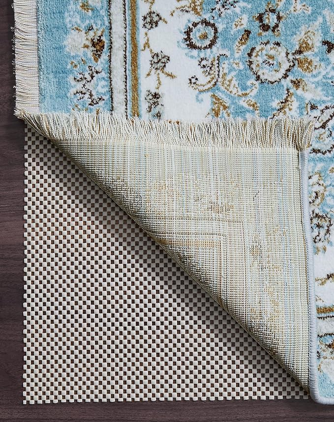 Veken 6x9 Ft Rug Pad Gripper for Hardwood Floors, Non Slip Rug Pads for Area Rugs, Thick Rug Grippers for Tile Floors, Under Carpet Mat, with More Than 99 Pieces Anti-Slip Solid Square Pattern