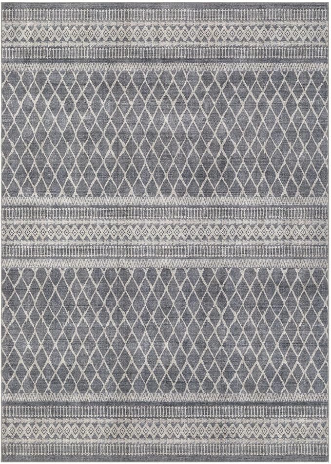 cotiled 10x12 Area Rugs Living Room Rug: Washable Boho Rugs with Non Slip Backing Large Soft Indoor Stain Resistant Carpet for Bedroom Farmhouse Dining Room Lightweight Home Decor Charcoal Grey