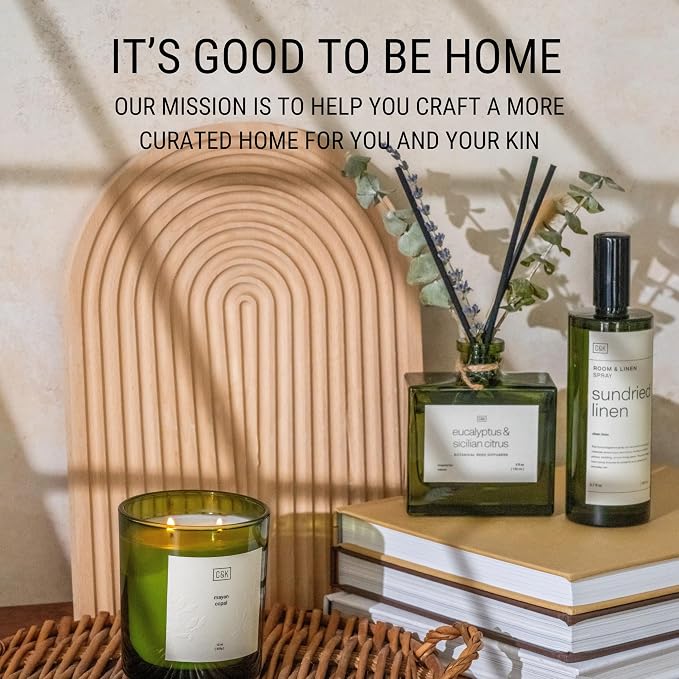 Craft & Kin Premium White Peony & Tuberose Reed Diffuser with Dried Flowers – 5 oz Essential Oil Diffuser for Home & Bathroom – Long-Lasting Fragrance Diffuser Sticks – Room Decor Air Freshener
