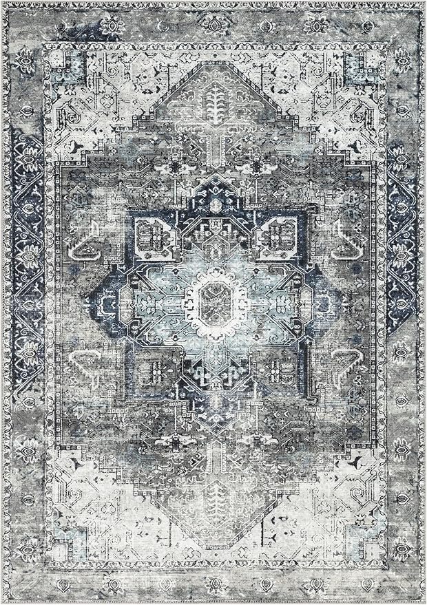 Keen Home Design 36"x60" Rug - Machine Washable Entry Rug with Non-Slip Backing, Ideal for Enteryway, Kitchen, Bathroom, Laundry Room - Vintage, Easy Clean, Durable, Low Pile - (3' x 5')