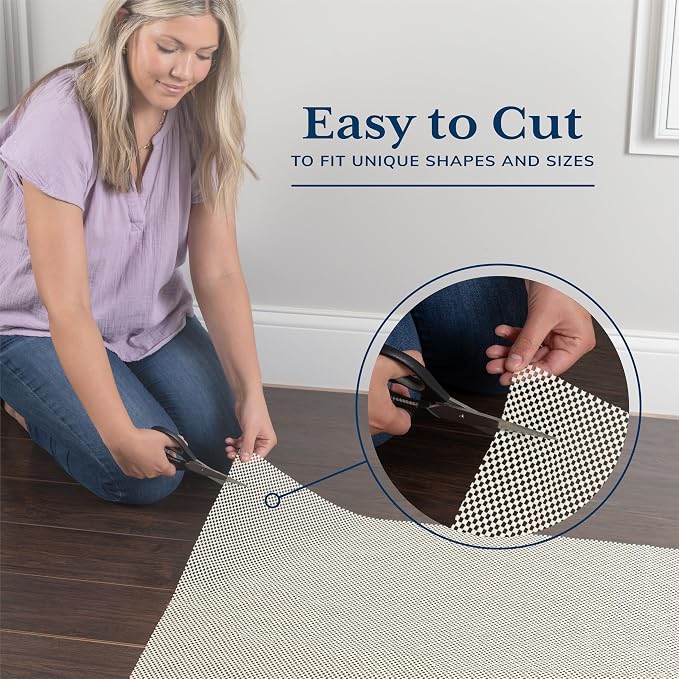 Veken Runner Rug Pad Gripper for Hardwood Floors, Non Slip Rug Pads for Area Rugs, Thick Rug Grippers for Tile Floors, Under Carpet Anti Skid Mat, Keep Your Rugs Safe and in Place, 2.5x4 Ft