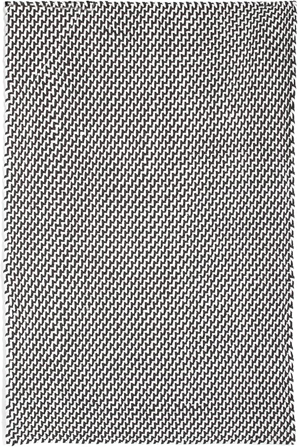 Fab Habitat Machine Washable Area Rug - Hand Woven, Stain Resistant, Pet Friendly - Premium Recycled Polyester Yarn - Rope - Bedroom, Living/Dining Room - Asbury - Charcoal & White - 8 x 10 ft