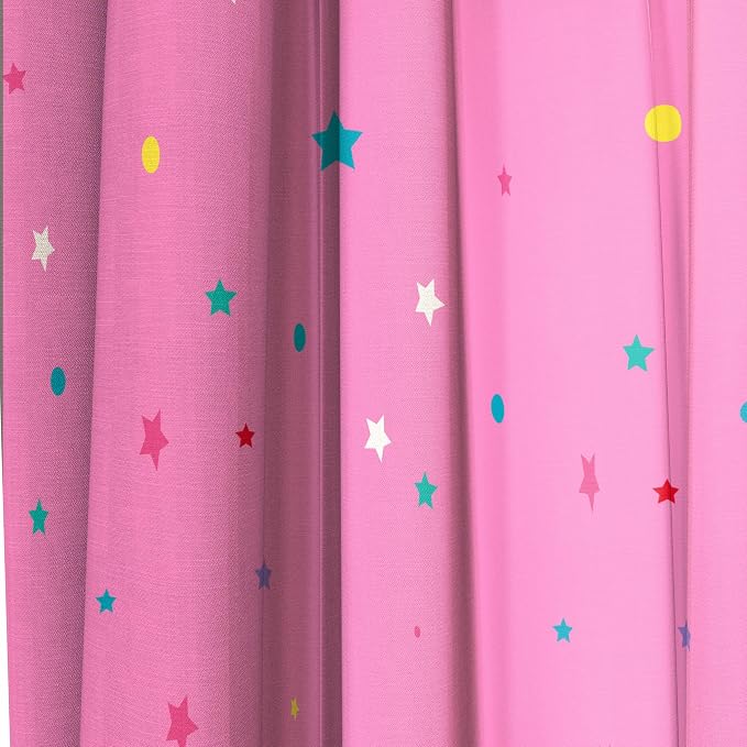 Sunny Side Up Window Curtains for Kids Bedroom 4-Piece Drape Set with 2 Tiebacks, Pink - Minnie Mouse, 42" W x 63" L (Pack of 2)