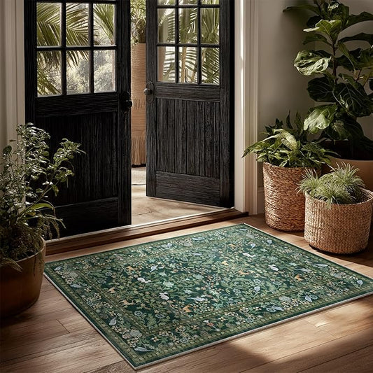 2x3 Washable Rugs for Entryway Indoor: Small Area Rug Door Mat Entrance Non-Slip Low Pile Soft Throw Rug for Kitchen Front Door Indoor Entrance Bedside Entry Kids Room