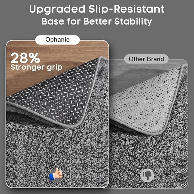 Ophanie Rugs for Living Room, Upgrade Non-Slip Fluffy Soft 5x8 Area Rug, Shag Large Fuzzy Plush Carpets for Bedroom Grey, Shaggy Gray Kids Boys Girls Dorm Nursery Decor with Over 99 pcs Pile fibers