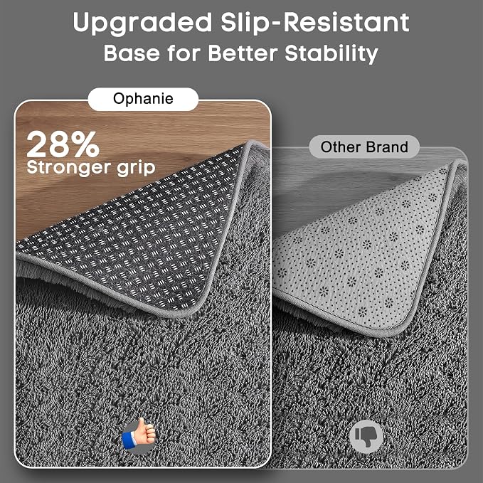 Ophanie 6x9 Area Rugs,Upgrade Non-Slip Fluffy Soft Rugs for Living Room,Large Shag Grey Fuzzy Plush Rug,Gray Shaggy Big Carpets for Bedroom,Kids Boys Girls Dorm Decor with Over 99 pcs Pile fibers