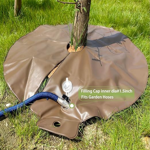 4 PACK-15 Gallon Tree Watering Bag/Ring, Water Saving Tree Bags for Watering, Deep Root Tree Watering Bag Slow Release, Low-Profile Great for Multi-Trunk Newly Planted Small Trees and Shrubs