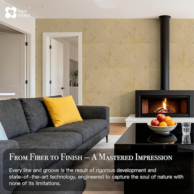 Soon Global Acoustical Wall Panels, 6-Piece 23.62 X 23.62 Inches Art Acoustic Panels, Decorative Acoustic Panels, Acoustic Wall Panels, Sound Absorbing Wall Art, Harvest Cross