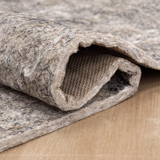 Mohawk Home Non Slip Rug Pad 2' x 12' - 3/8" Thick Felt + Latex Rubber Gripper - Dual Surface Cushion for Hardwood, Carpet, Tile Floors, Made in USA