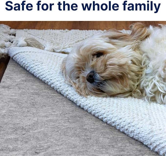 RUGPADUSA - Basics - 9'10" x 12'10" - 3/8" Thick - 100% Felt - Protective Cushioning Rug Pad - Safe for All Floors and Finishes Including Hardwoods