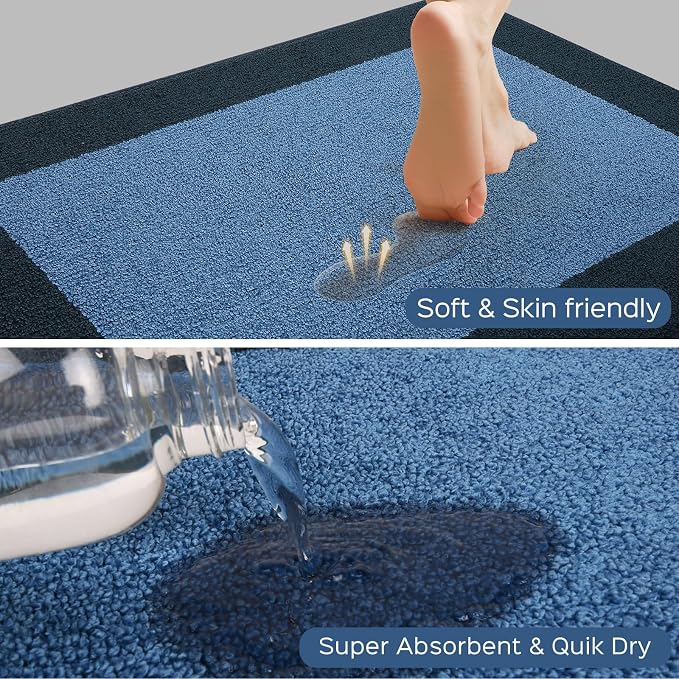 Machine Washable Kitchen Rug 24" x 70", Non Slip Kitchen Mat for Floor, Absorbent Entrance Runner Rug for Bedroom, Hallway, Bathroom, Door (Roll Packing)