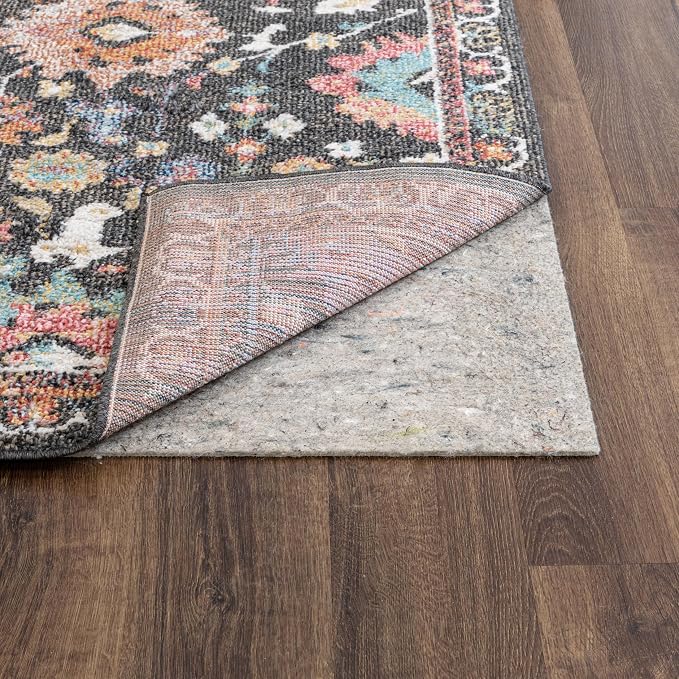 Mohawk Home Non Slip Rug Pad 2' 6" x 9' 6"- 1/4" Thick Felt + Latex Rubber Gripper - Dual Surface Cushion for Hardwood, Carpet, Tile Floors, Made in USA