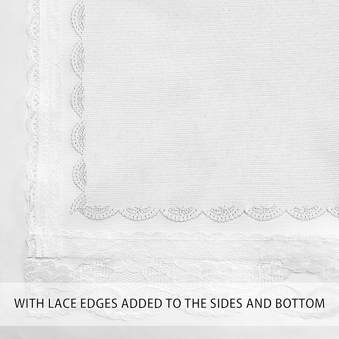 XiDi White Curtains for Bedroom, Girls Room Blackout Curtains, Kids Room Darkening Curtains Decor, 1 Panel SC White34/96/1 US