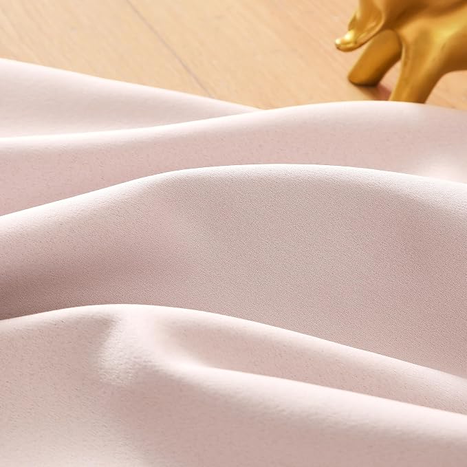 Treatmentex Pom-Pom Pink Half-Blackout Curtains 45'''' Short Window Curtain Set for Girls Baby Nursery Room Darkening Drapes 2 Panels Rod Pocket,Adult