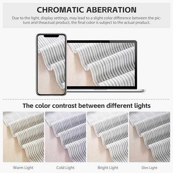 DriftAway Blackout Linen Ticking Striped Curtain Valance 18 Inches Black | Double Layer Farmhouse Country Rustic Stripe Yarn Dyed Woven Thermal Insulated Rod Pocket Valance for Living Room