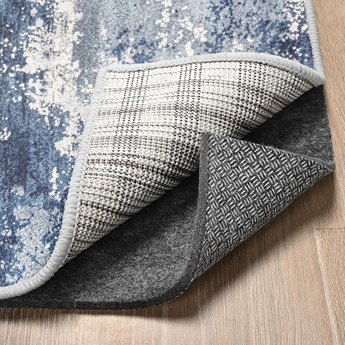 Merelax 8x10 Non Slip Rug Pad Gripper Cushioned Carpet Pads for Hardwood Floors, Thick Felt Liner with Silicone Backing, Under Area Rugs Anti Skid Mat Keep Rugs in Place and Safe