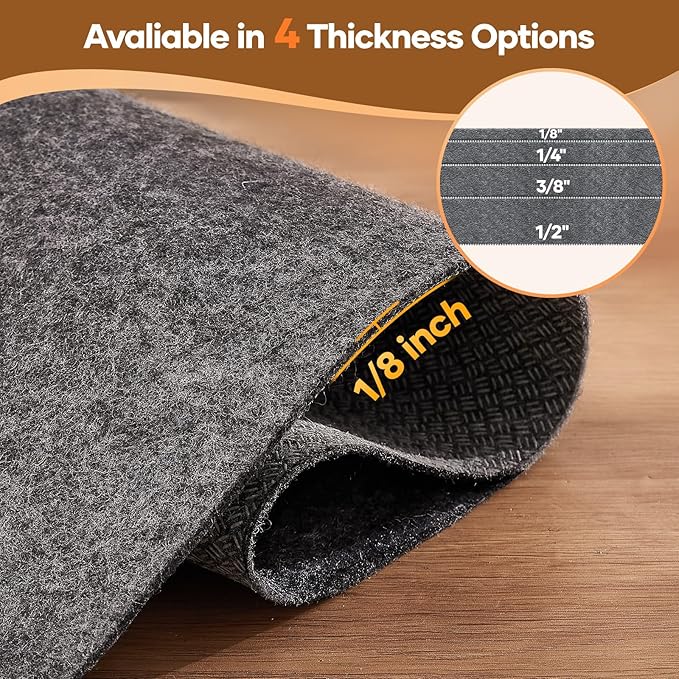 Veken Non Slip Cushioned Runner Rug Pad Gripper 2x6 Ft, Felt and Silicone Backing, 1/8" Thick, Carpet Liner Protector Mat for Area Rugs and Hardwood Floors, with Over 99 Pcs Anti-Slip Strips Pattern