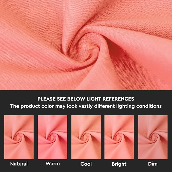 Encasa XO Throw Pillow Covers 20x20 in Set of 4 Coral | No Inserts | Cotton Pillow Covers for Living Room, Bed, Sofa, Couch | Decorative Cushion Covers with Improved Zipper