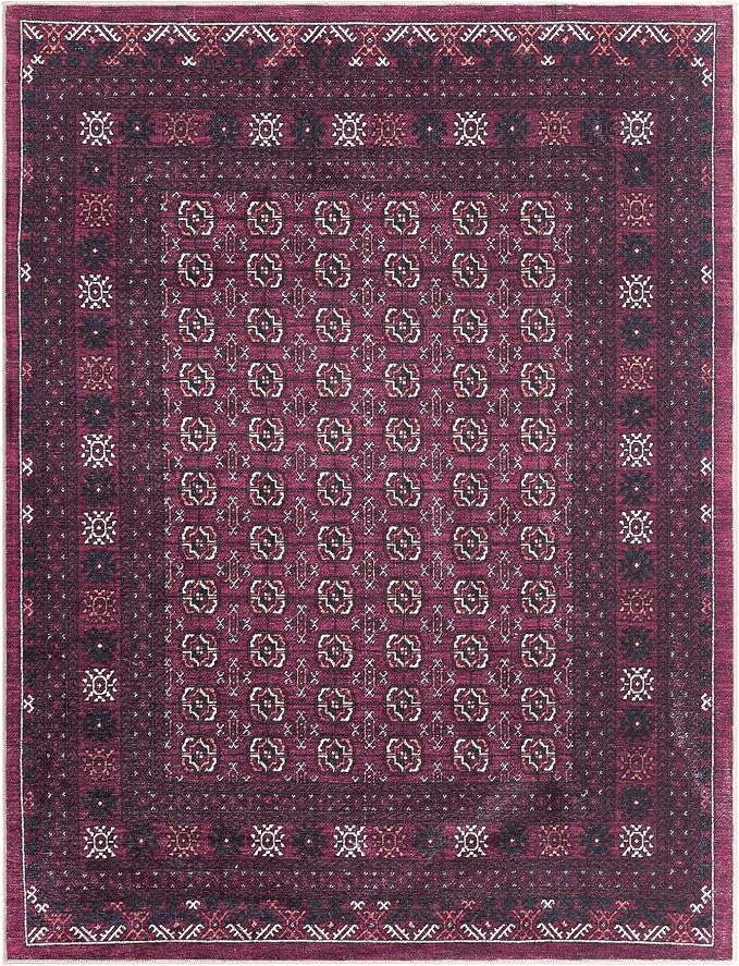 Keen Home Design 3x5 Rug - Machine Washable Entry Rug with Non-Slip Backing, Ideal for Enteryway, Kitchen, Bathroom, Laundry Room - Vintage, Easy Clean, Durable, Low Pile Rug - (3' x 5')