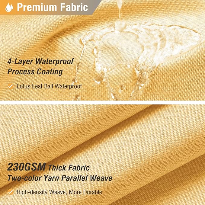 BTTN Gold Fabric Shower Curtain - Linen Textured Weighted Cloth Shower Curtain Set with 12 Plastic Hook, Machine Washable, Modern Hotel Spa Luxury, Decorative Neutral Bath Curtains for Bathroom, 72x72