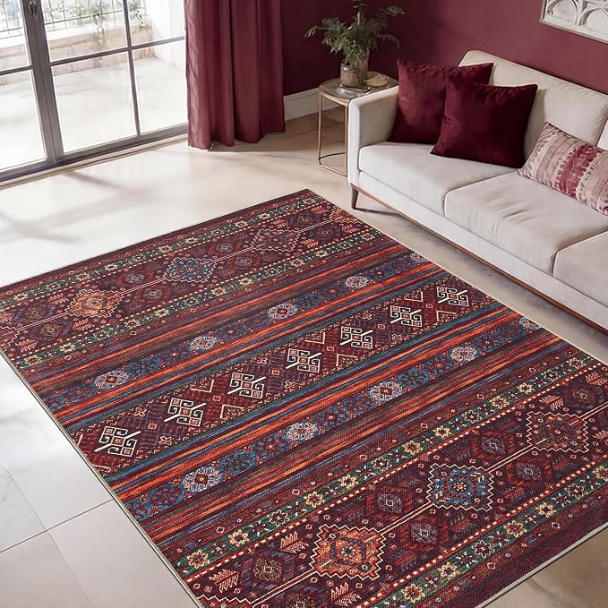 Keen Home Design 3x5 Rug - Machine Washable Entry Rug with Non-Slip Backing, Ideal for Enteryway, Kitchen, Bathroom, Laundry Room - Vintage, Easy Clean, Durable, Low Pile Rug - (3' x 5')