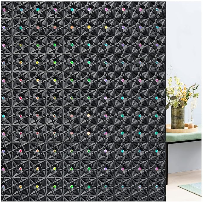 Windimiley Blackout Window Film, 100% Light Blocking Privacy, 23.6" x 78.7" | Room Darkening, Black Out Film for Window Inside，Static Cling No Glue Removable, UV Heat Blocking,Renter Friendly for Bedroom