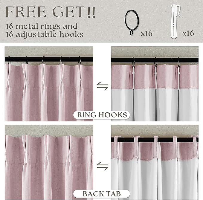 Light Pink Blackout Nursery Curtains 84 Inches Long 2 Panels Girls Bedroom Pinch Pleated Black Out Dusty Pink Curtains 84 Inch Length 2 Panels Room Darkening Thermal Insulated Baby Dusty Pink 40x84