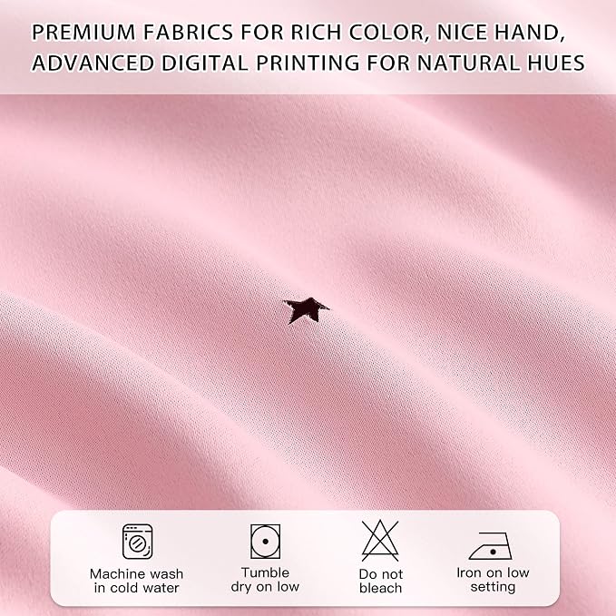 XiDi Light Pink Blackout Curtains for Girls Bedroom 90 Inches Long 2 Panels, Thermal Insulated Room Darkening Drapes for Nursery Living Room Grommet Top Noise Reducing Hollow Star Curtains W52 x L90