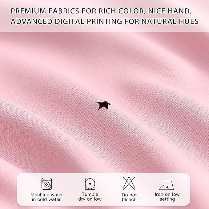 XiDi Light Pink Curtains for Bedroom, Girls Room Blackout Curtains, Kids Room Darkening Curtains Decor, 1 Panel Light Pink52/96/1 US