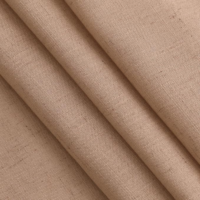 Nanspring Peach Linen Curtains 84 inches Long for Living Room Back Tab Luxury Light Filtering Privacy Sheer Curtain Modern Farmhouse Decor Boho Cotton Textured Gauze Drapes for Bedroom 2 Panels