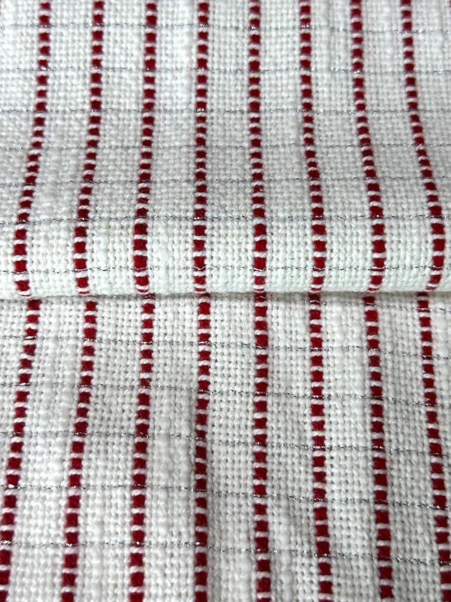 SanVia Cotton Throw Pillow Covers 20x20 – Handwoven Jacquard Texture, Fade-Resistant, No Pilling – Hidden Zipper, Decorative Cushion Cover for Sofa, Couch, Bed – Insert Not Included (Striped, White)