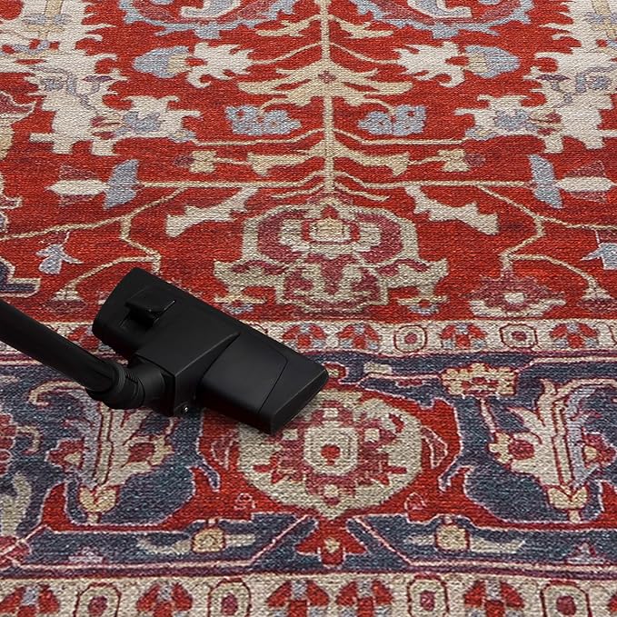 Keen Home Design 30"x144" Rug - Machine Washable Runner Rug with Non-Slip Backing, Ideal for Hallway, Entryway, Kitchen, Laundry Room - Vintage, Easy Clean, Durable, Low Pile - (2'6" x 12')