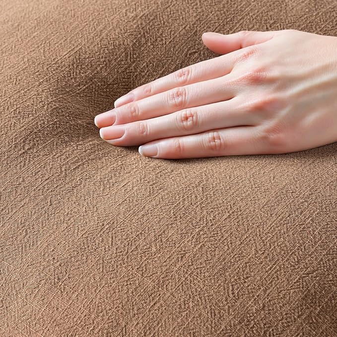 MIULEE Decorative Throw Pillow Covers Neutral Linen Fringe Throw Pillows Euro Shams Set of 2 Brown Boho Farmhouse Cushion Covers for Couch Sofa Bed Living Room Fall Home Decor 24x24 Inch