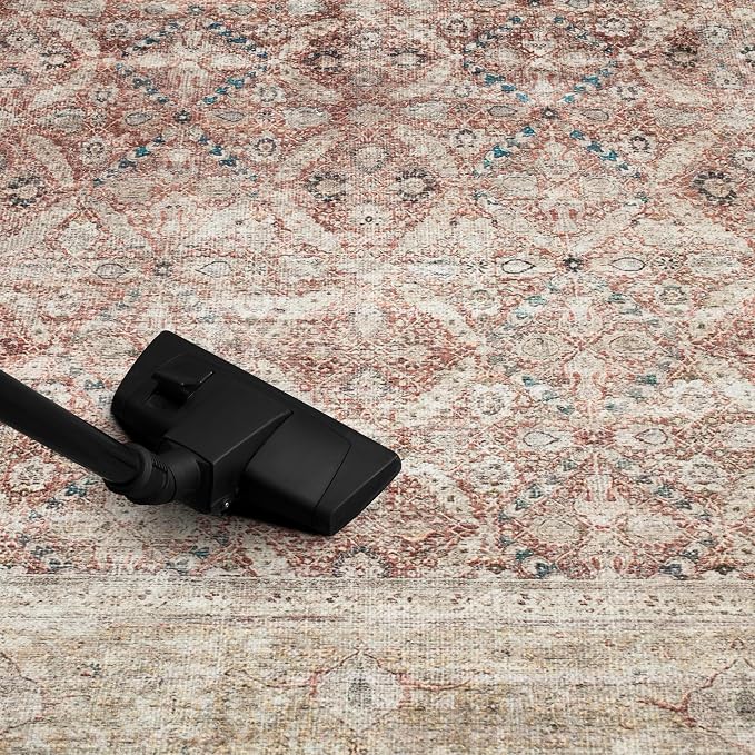 Keen Home Design 9x12 Rug - Machine Washable Area Rug with Non-Slip Backing, Ideal for Living Room, Dining Room, Bedroom - Vintage, Easy Clean, Durable, Low Pile - (9' x 12')